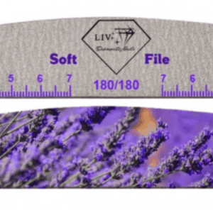 Lima de uñas de media luna floral LIV Diamante Nails – 180/180 – Soft File