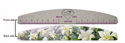 Lima de uñas de media luna floral LIV Diamante Nails – 100/100 – Hard File