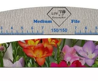 Lima de uñas de media luna floral LIV Diamante Nails – 150/150 – Medium File