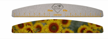 Lima de uñas de media luna floral LIV Diamante Nails – 240/240 – Fine File