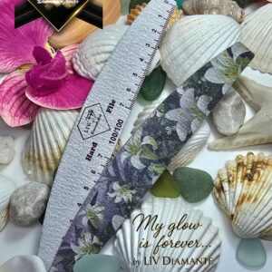 Lima de uñas de media luna floral LIV Diamante Nails – 100/100 – Hard File