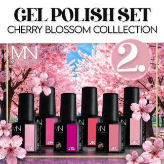 Set de Gel Polish 02 – Colección Flor de Cerezo (HEMA-free) – 6 uds x 6 ml